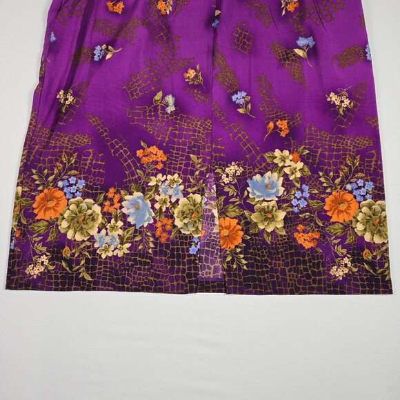 Vintage Maggie Sweet‎ Jubilee Two Piece Set Purple Floral Skirt & Top 2X 3X - Picture 13 of 14